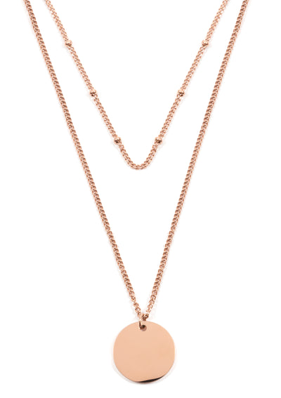 Collier Multi Rangs Cercle Or Rose