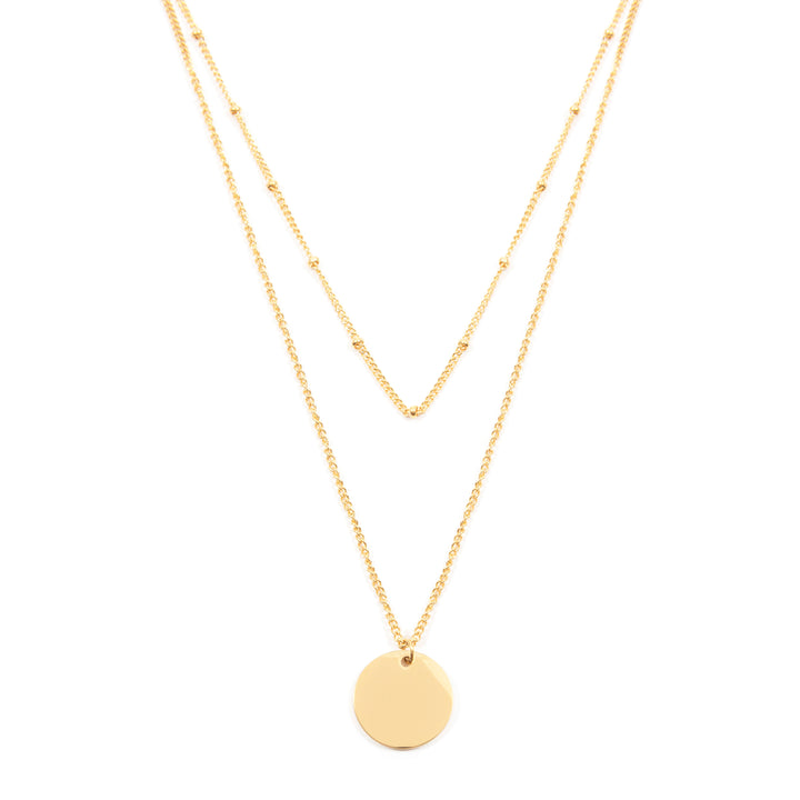 Zweireihige Kette Kreis in Gold