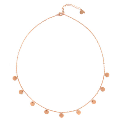 Multi Circles Necklace Rose Gold
