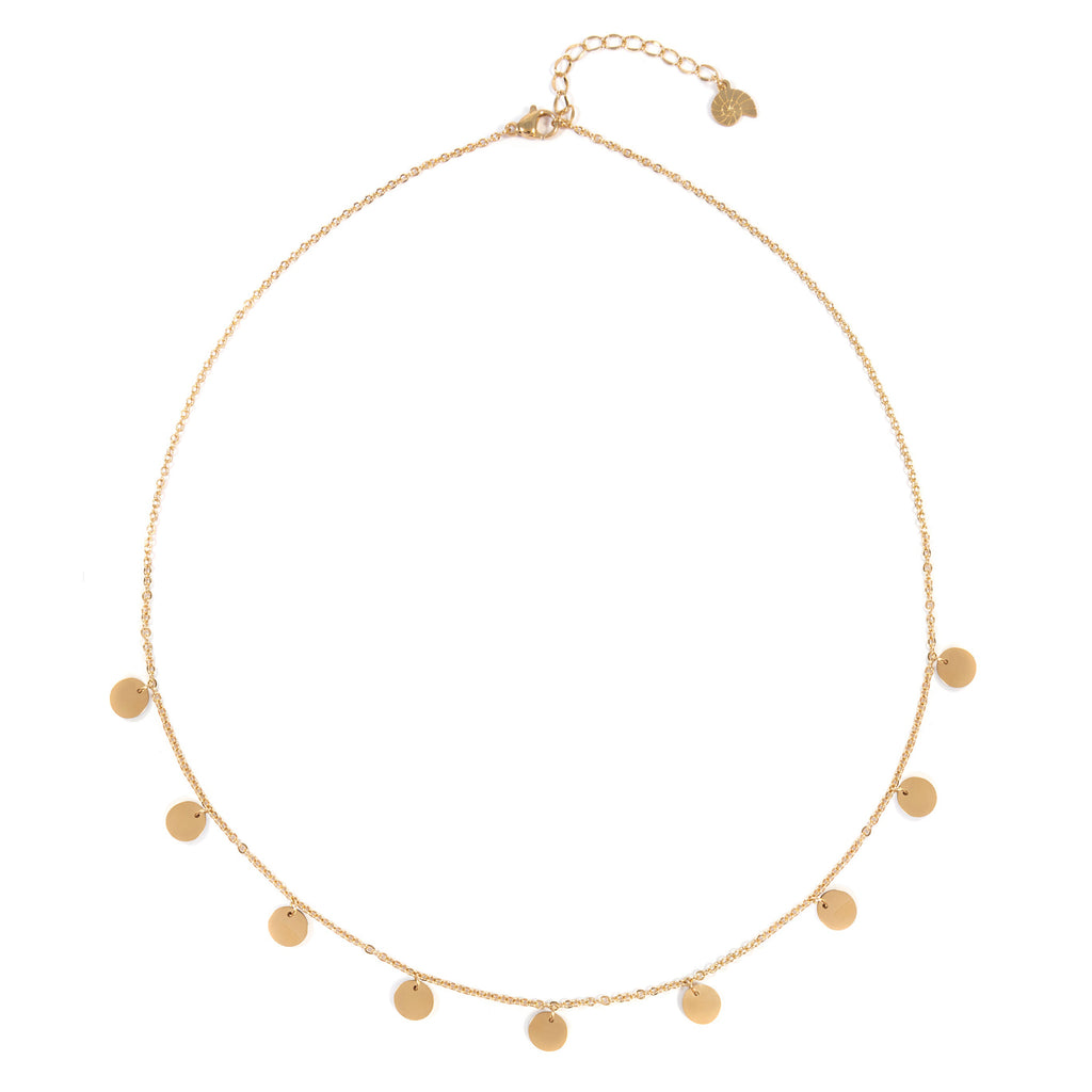 Multi Circles Necklace Gold