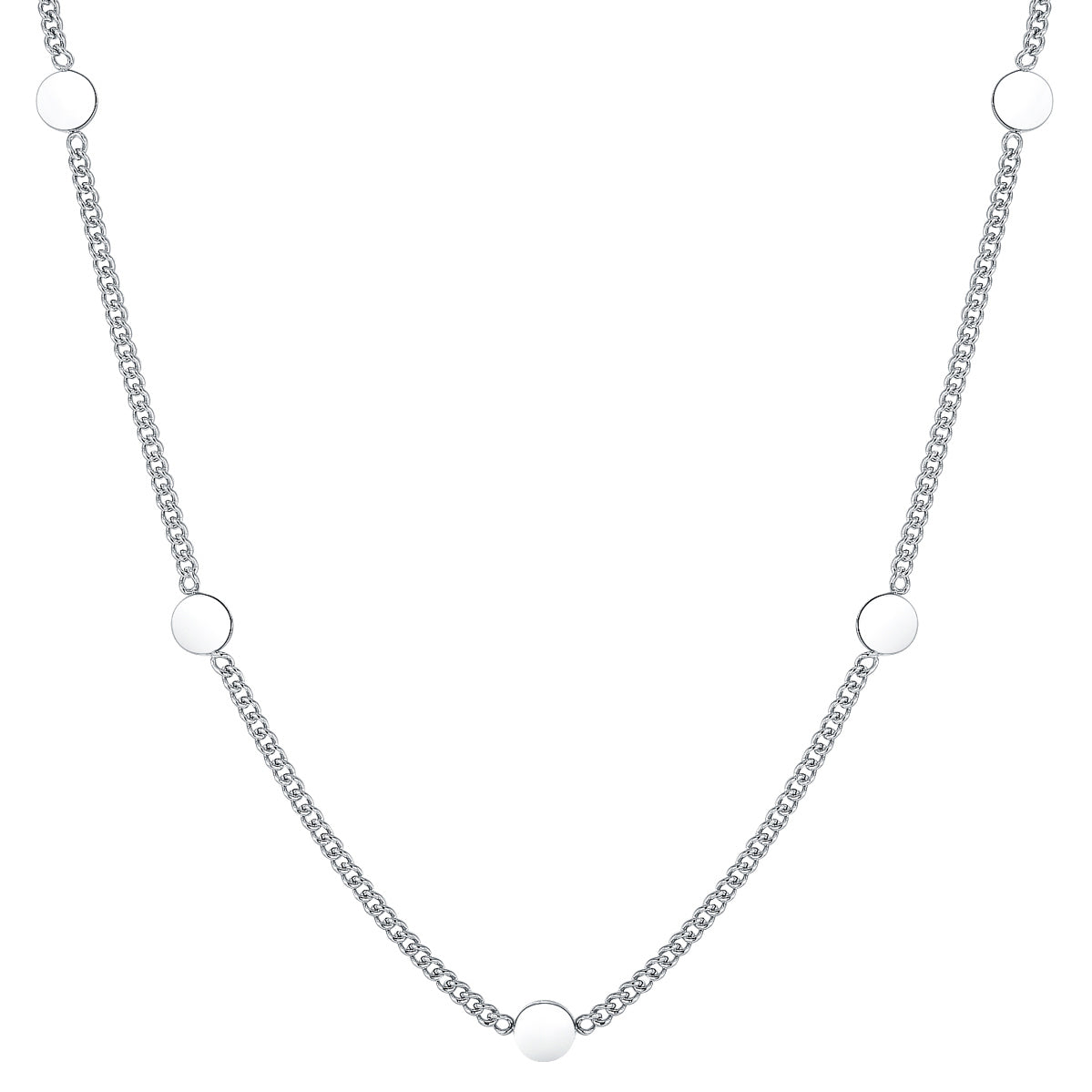 Small Circle Necklace Silver