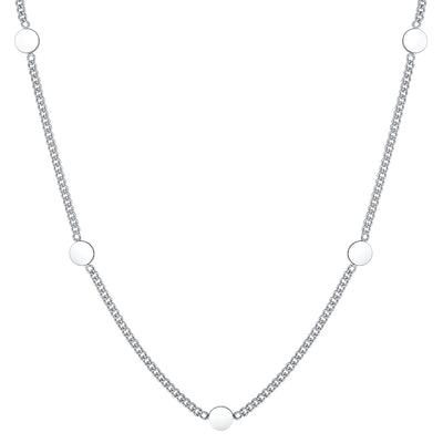 Small Circle Necklace Silver