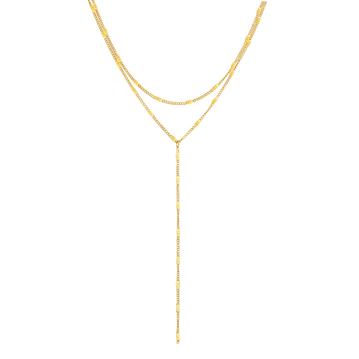 Layered Y Necklace Gold