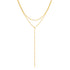 Layered Y Necklace Gold