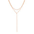 Doppelreihige Y Kette in Rosegold