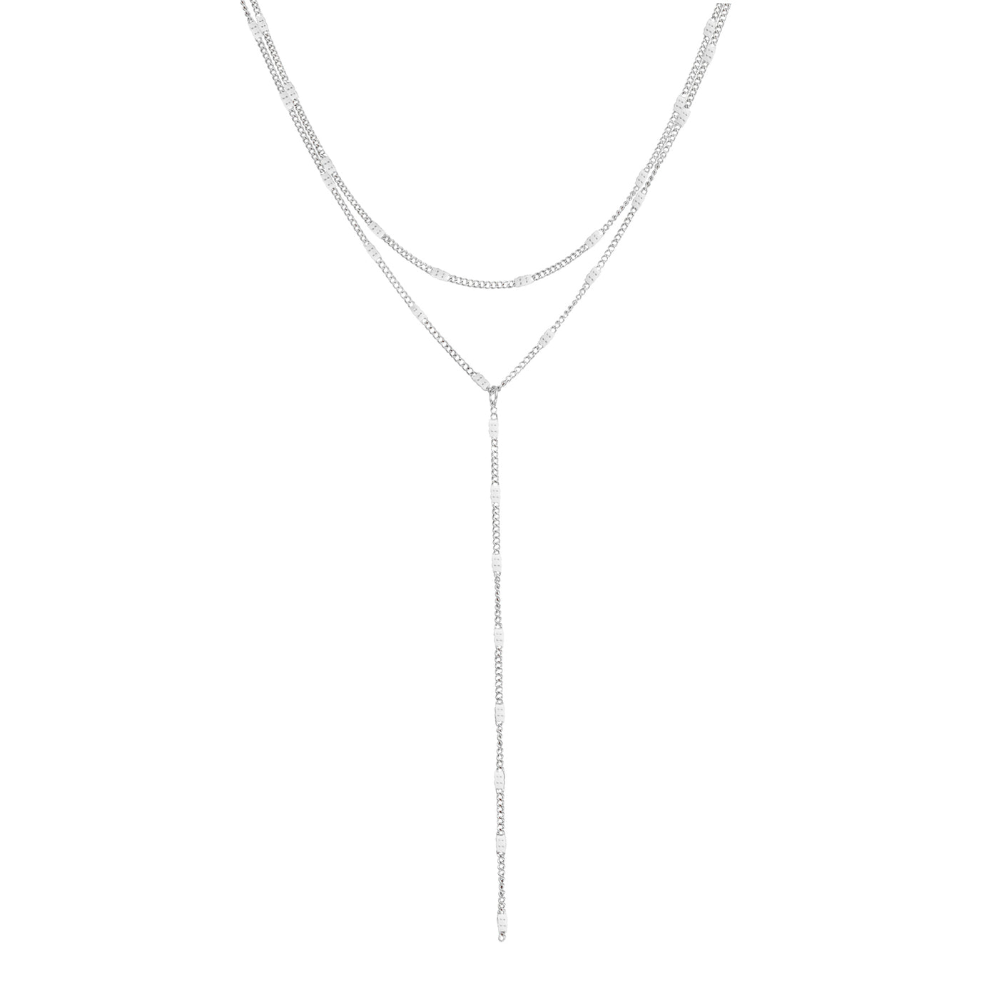 Collier Y Multi Rangs en Argent