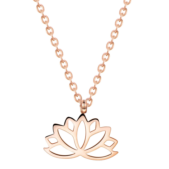 Collar de Colgante Loto en Oro Rosa