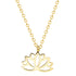 Lotus Pendant Necklace Gold
