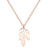 Pretty Leaf Necklace Rose Gold