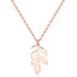 Collier Jolie Feuille en Or Rose