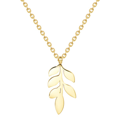 Pretty Leaf Necklace Gold