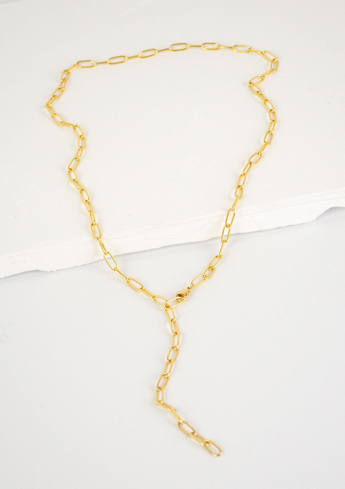 Chunky Chain Y Necklace Gold – Hey Happiness