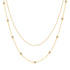 Layered Bobble Chain Necklace Gold