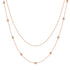 Layered Bobble Chain Necklace Rose Gold
