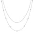 Layered Bobble Chain Necklace Silver
