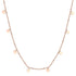 Circles Bobble Chain Necklace Rose Gold