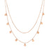 Collar a Capas con Círculo Texturizado en Oro Rosa