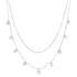 Collar a Capas con Círculo Texturizado en Plata