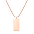 Kette Viereck Anhänger Rosegold