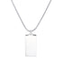Collier Pendentif Rectangle en Argent