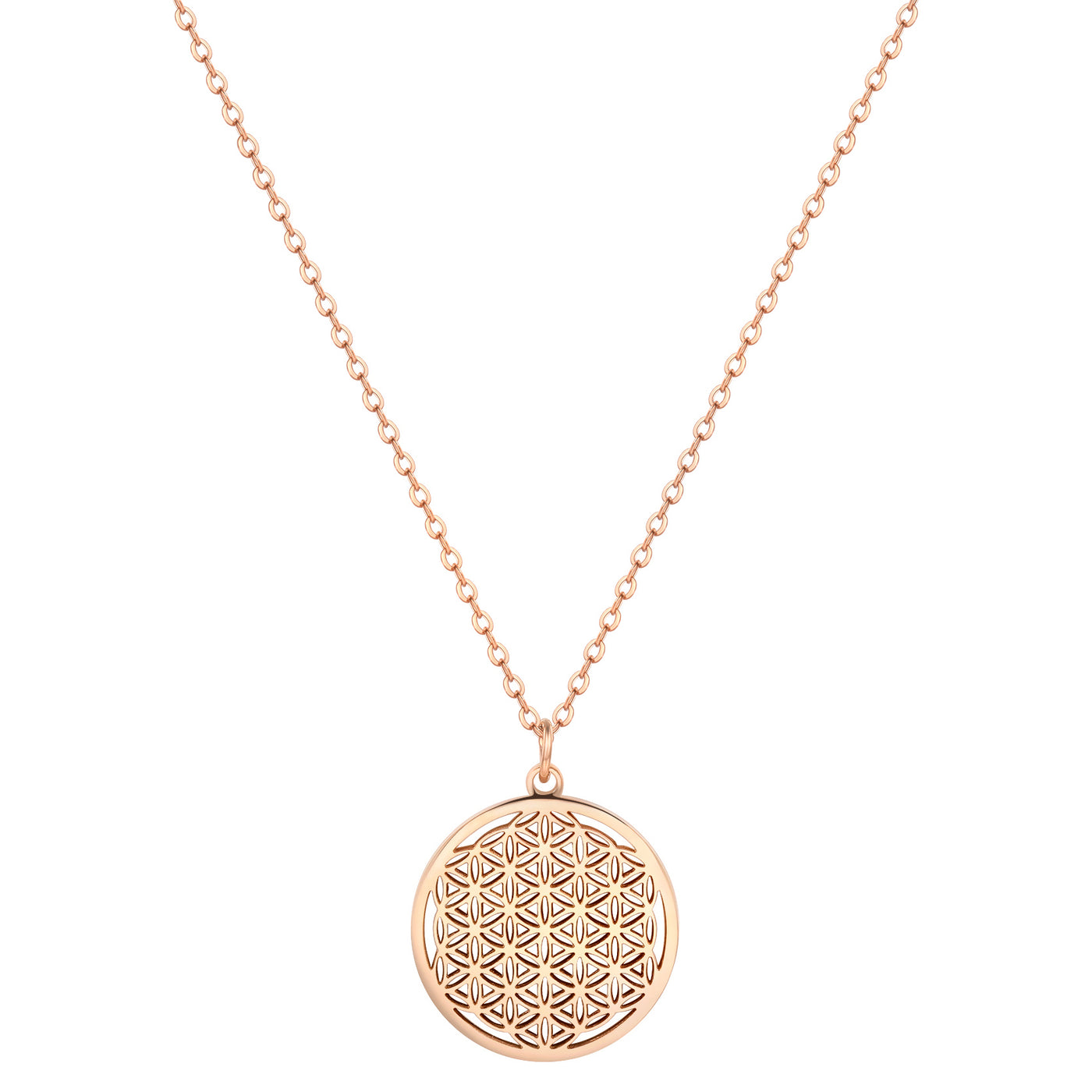 Collier Pendentif Fleur de Vie en Or Rose