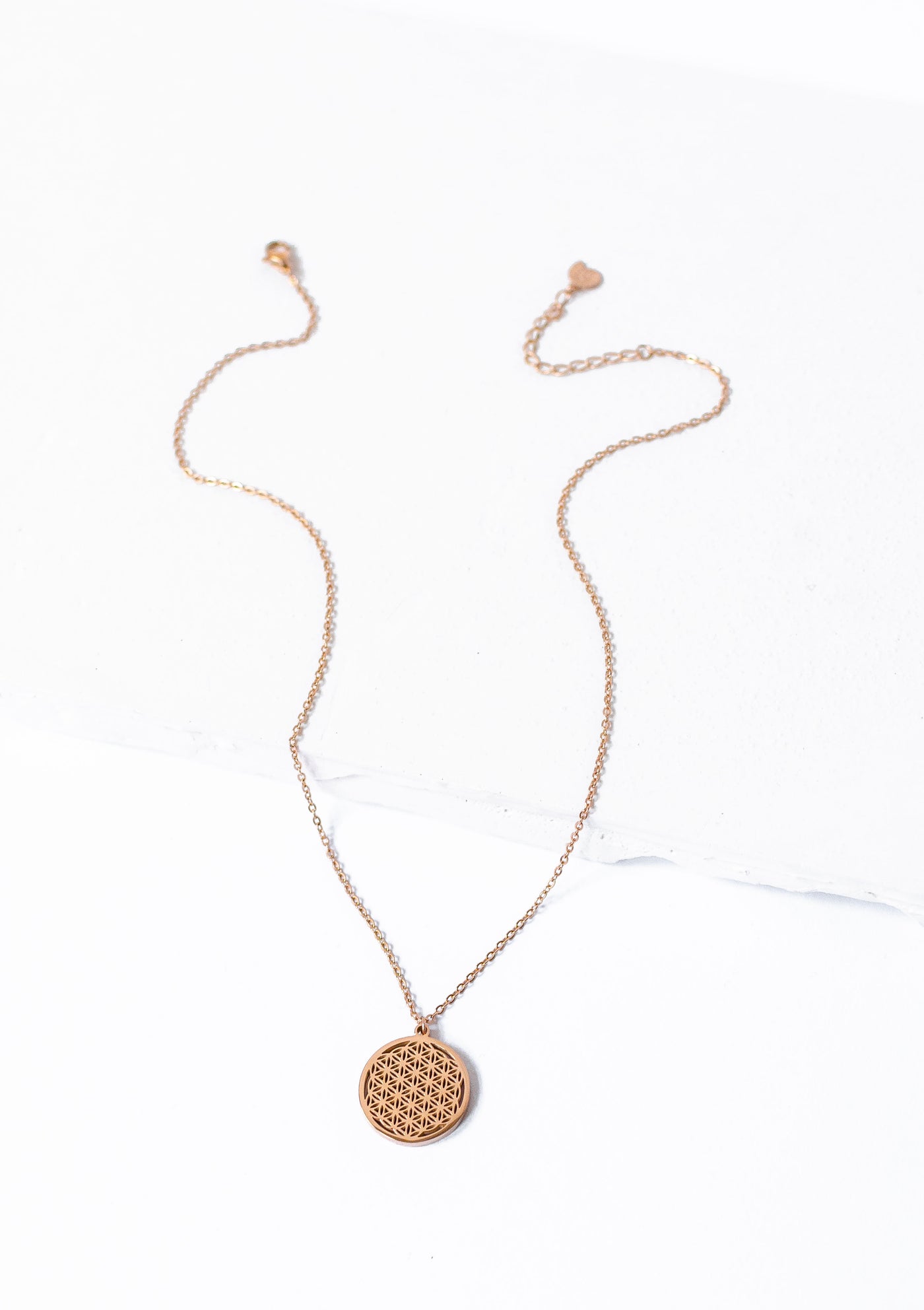 Collier Pendentif Fleur de Vie en Or Rose