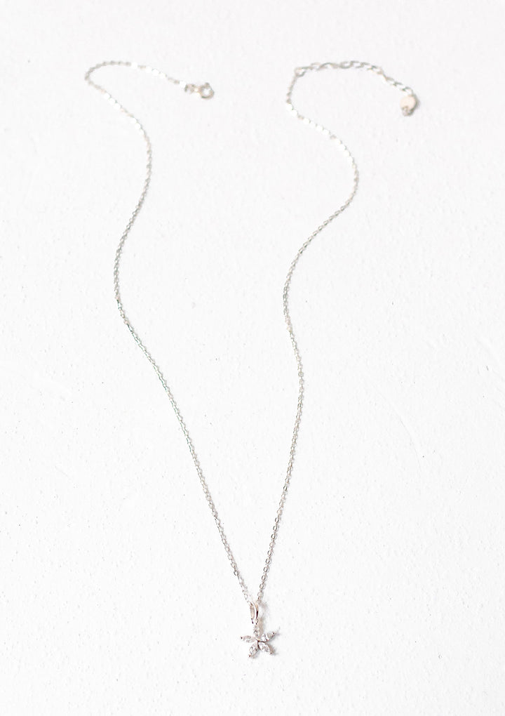 Gemstone Daisy Chain Necklace Sterling Silver