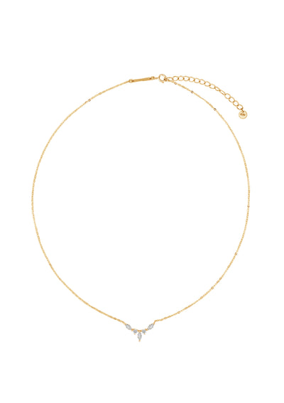 Sterlingsilber Kette Zirkonia Blüte