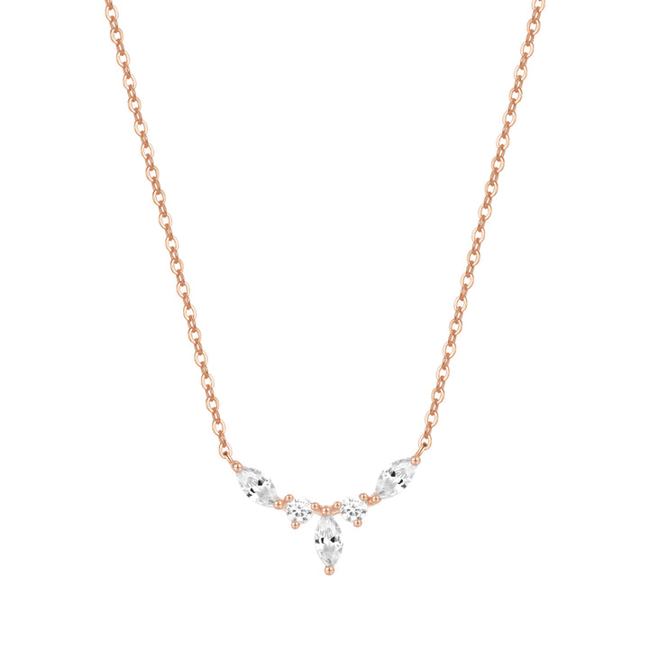 Pierre Précieuse Couronne Collier Chaîne Argent Massif