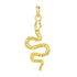 Snake Pendant Necklace Sterling Silver Gold