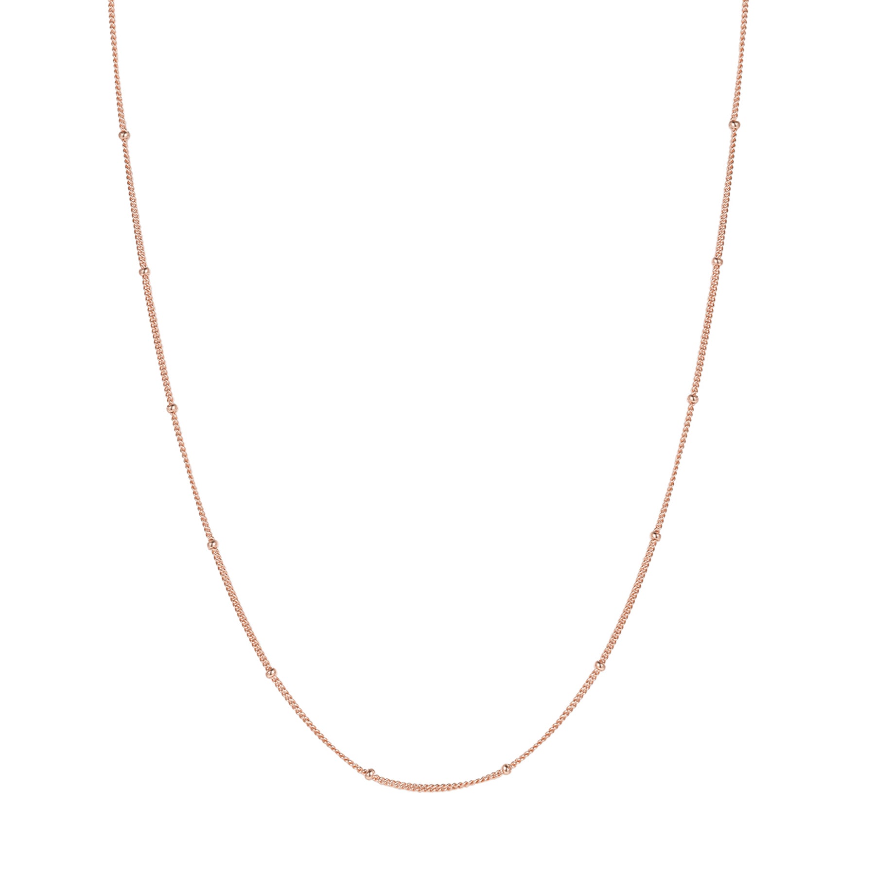 Collar de Cadena Fina de Borlas Plata de Ley 925