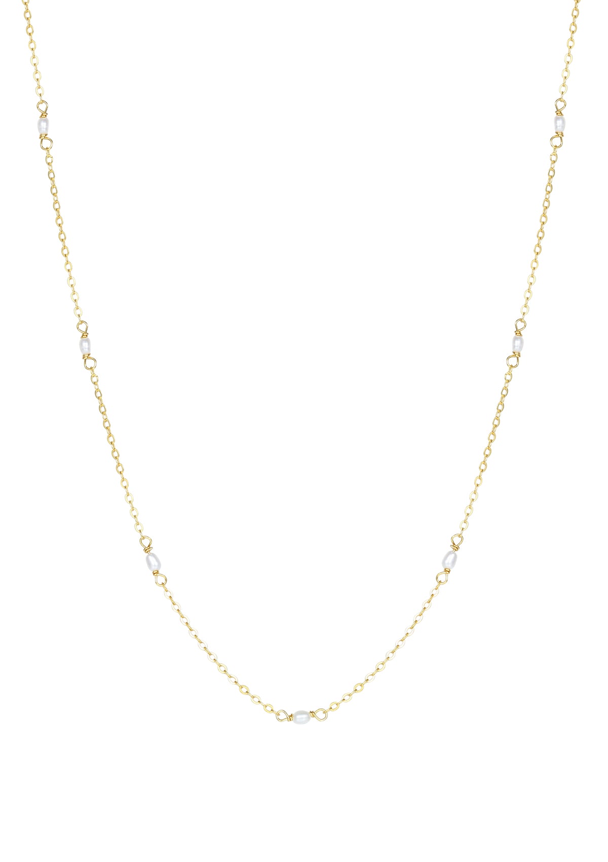 Perle Ketten Set Sterlingsilber in Gold