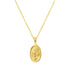 Collier Pendentif Marguerite Ovale Sterling Argent en Or