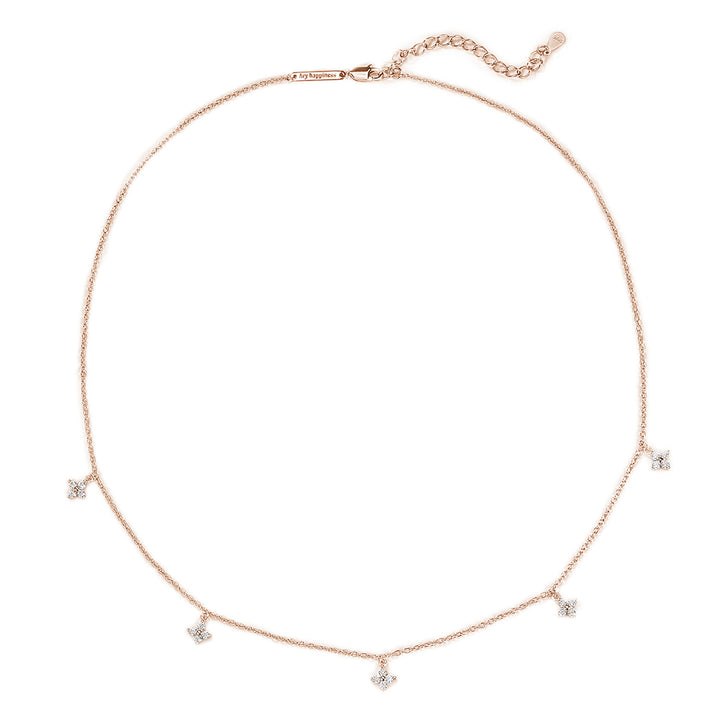 Kette mit Blume Charms aus Sterlingsilber