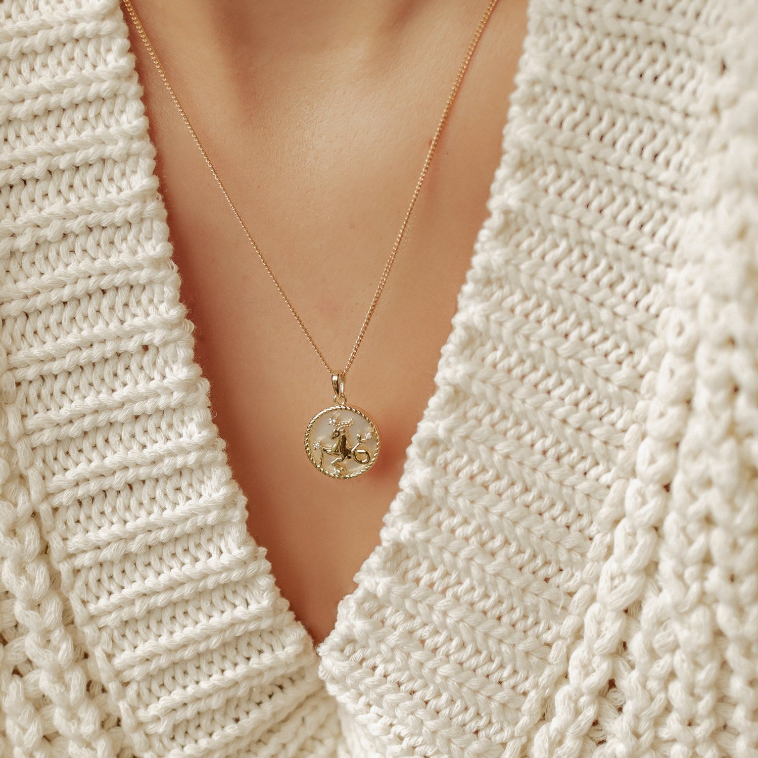 Collier pendentif zodiaque Capricorne