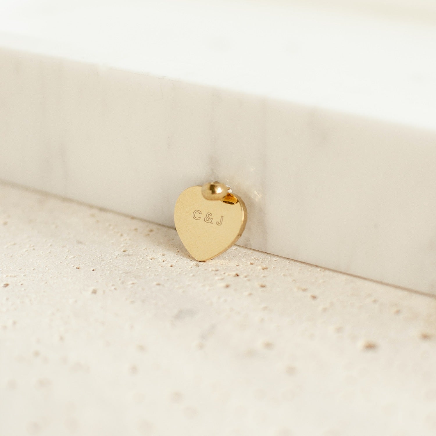 Colgante Corazón Brillante en Oro