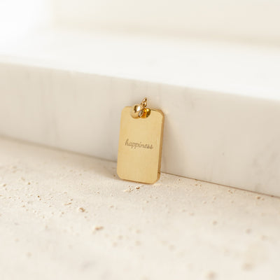 Pendentif Rectangle Brillant en Or