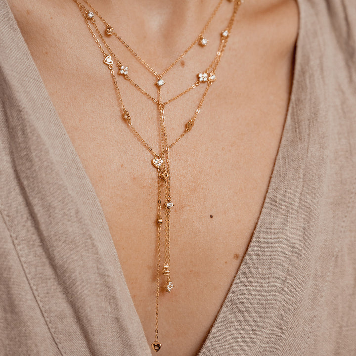 Collier Chaîne Y Posy Argent 925 en Or