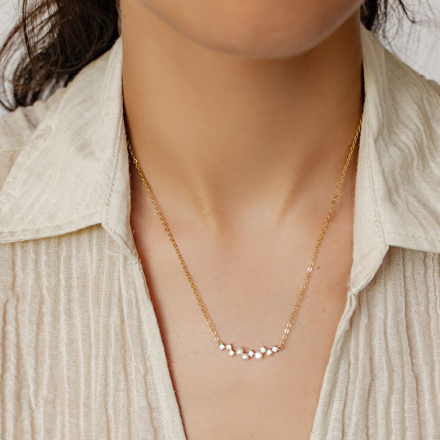 ■ENGBROX■ happiness clover pearl necklace EBNL24067SV happiness clover pearl necklace - ENGBROX | 60% - Asian