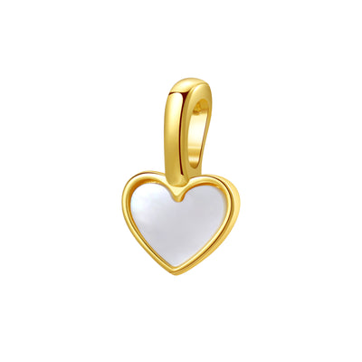 Heart Clip-on Pendant Sterling Silver