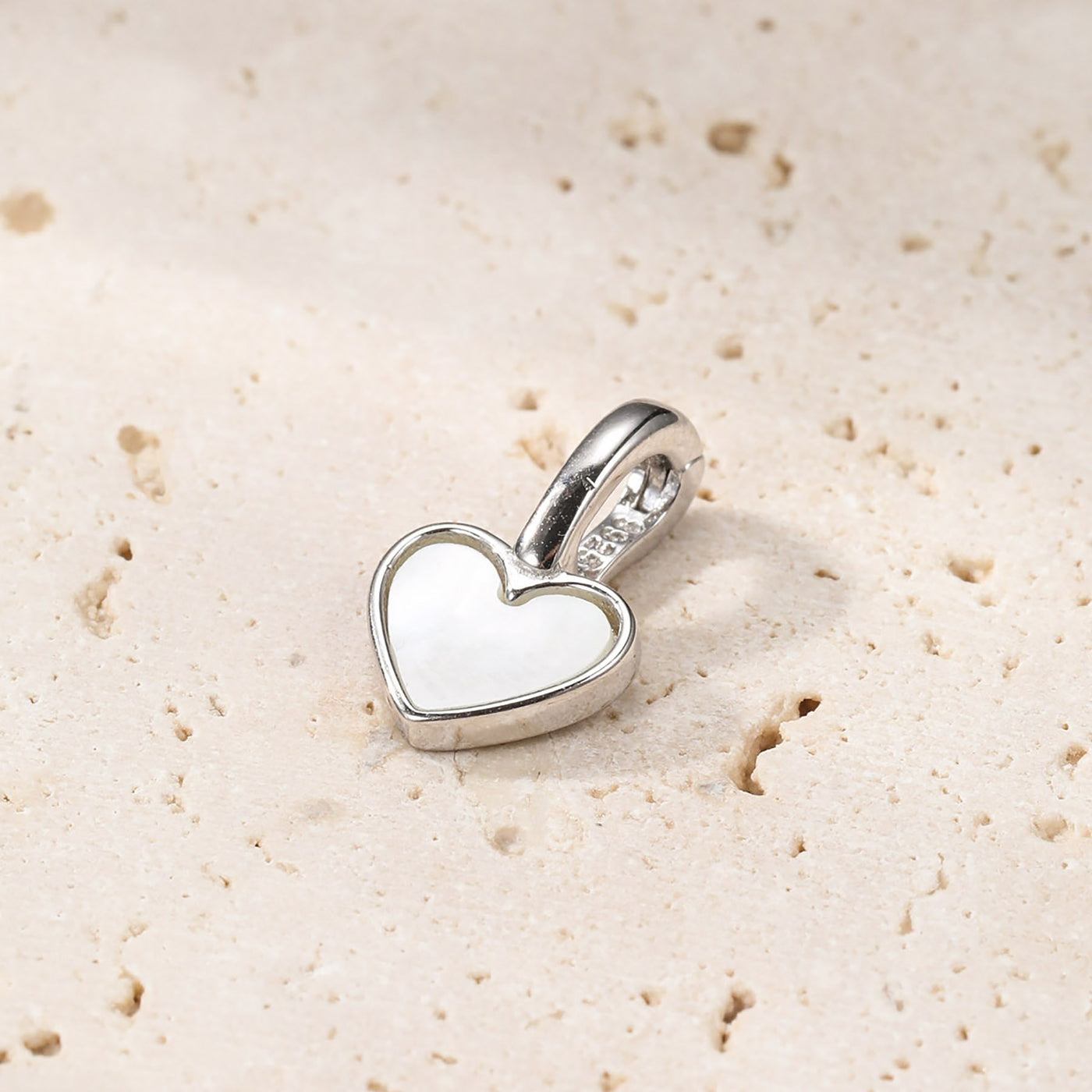 Heart Clip-on Pendant Sterling Silver