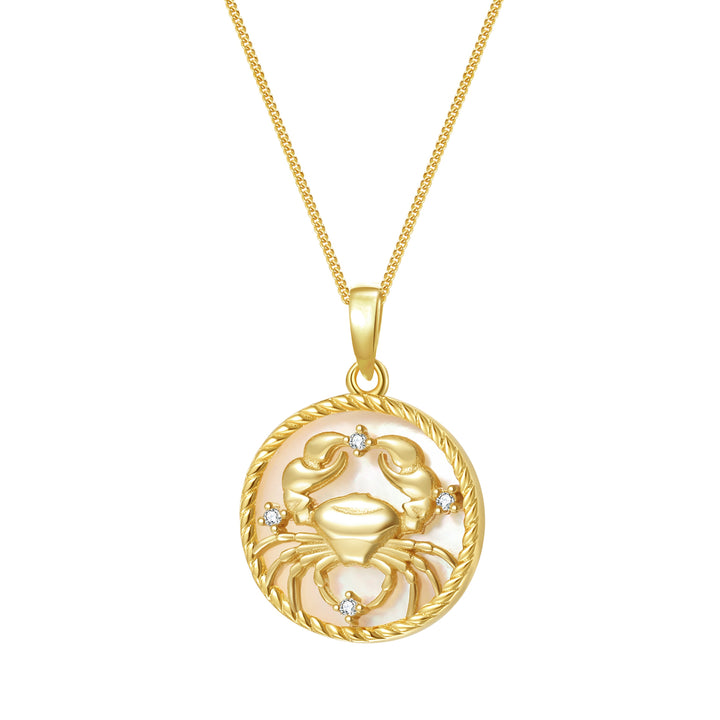 Collier pendentif zodiaque Cancer
