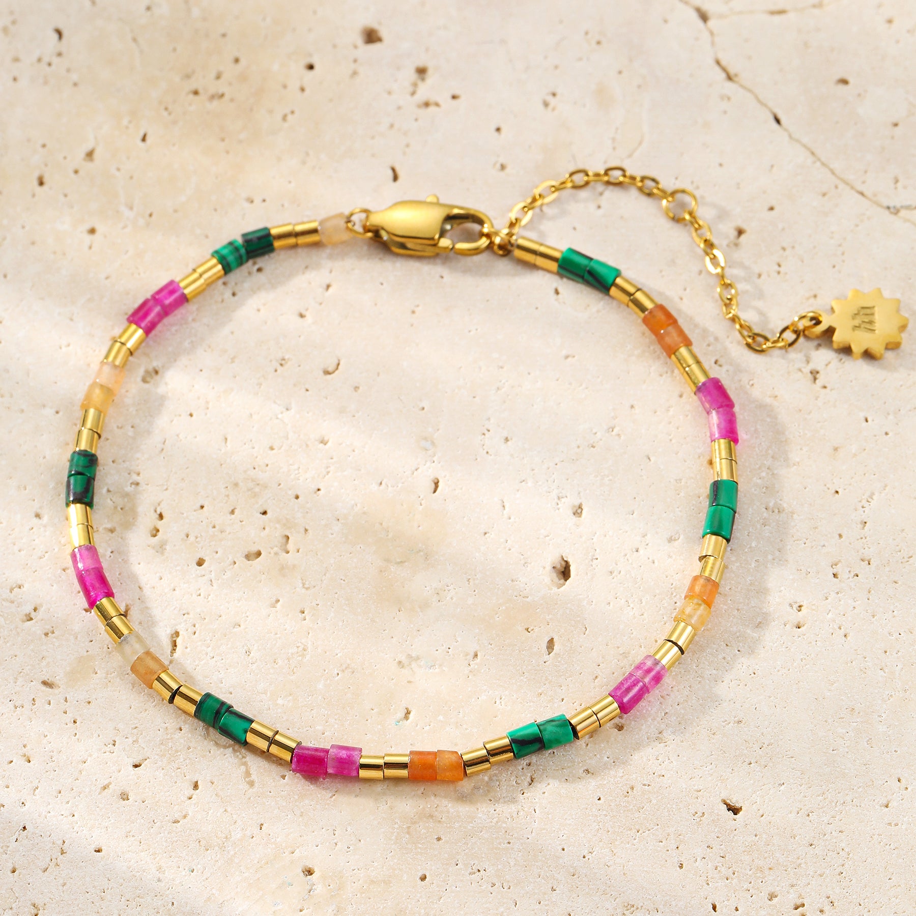Bracelet Perles Tube Candy Color Résistant à l’Eau