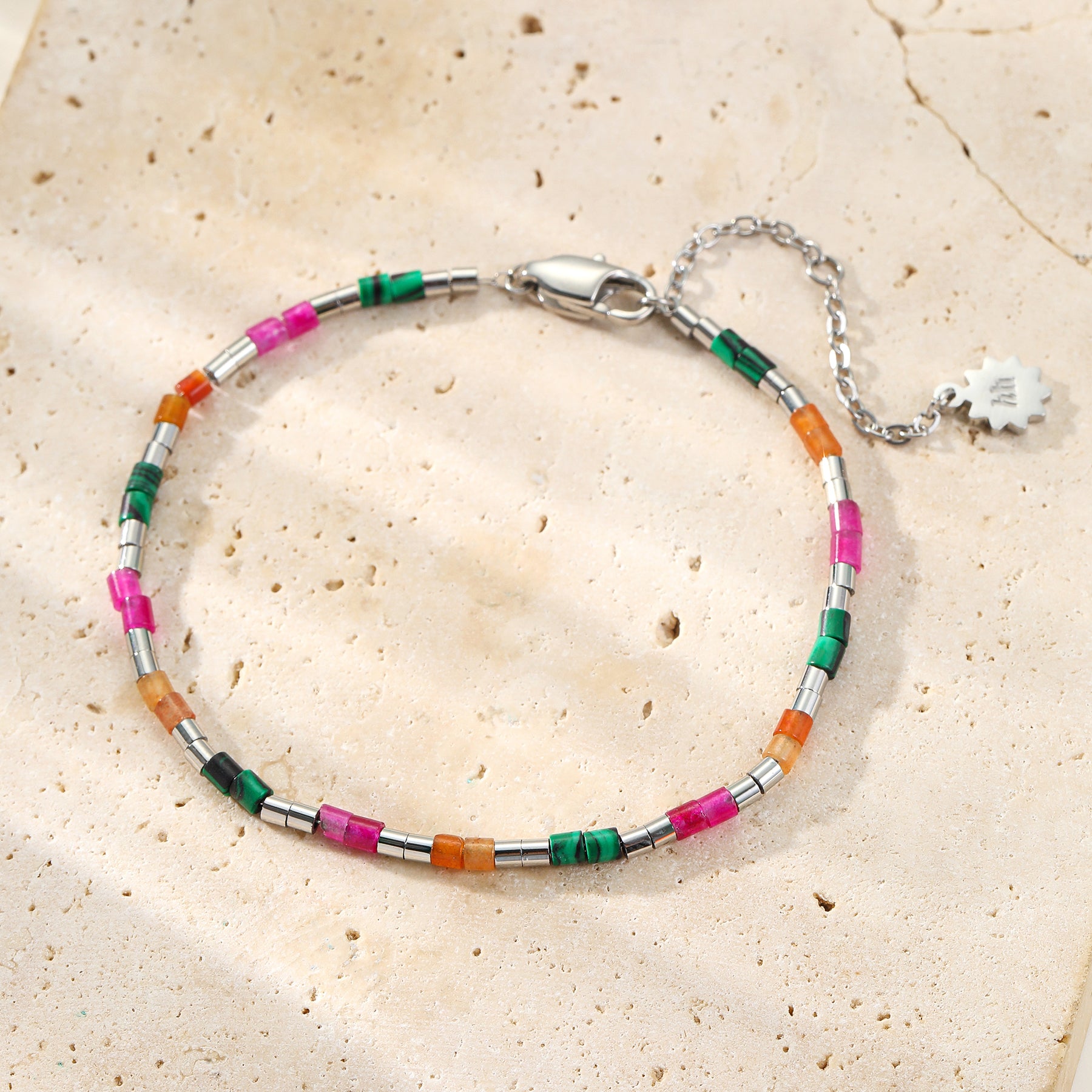 Bracelet Perles Tube Candy Color Résistant à l’Eau
