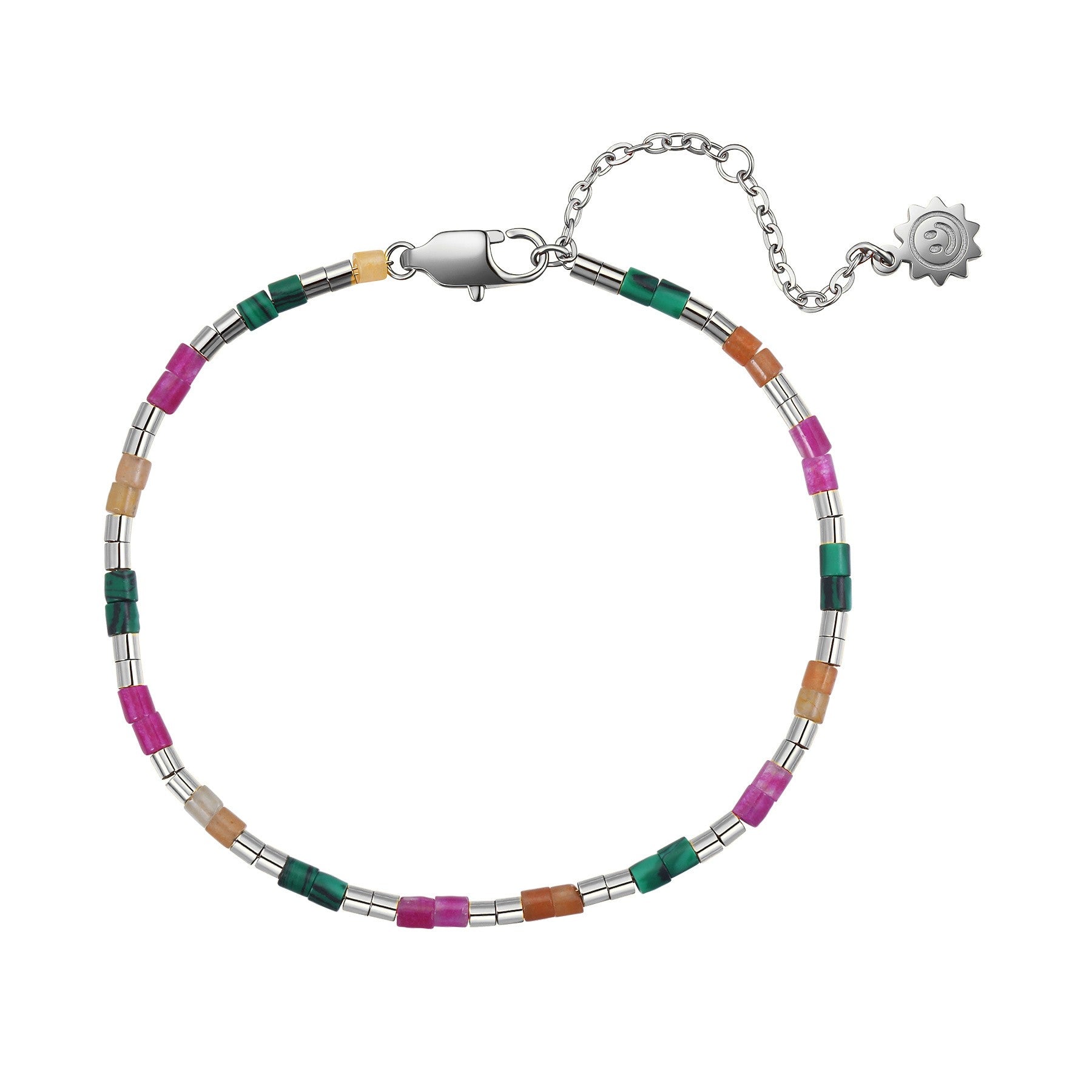 Candy Color Tube Bead Bracelet Waterproof