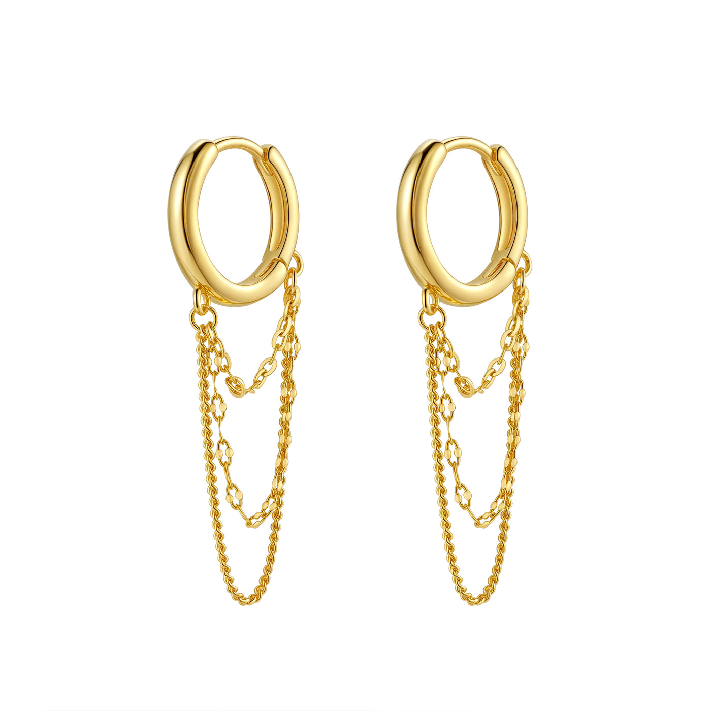 Kaskaden-Blüten-Creolen – Sterling Silber