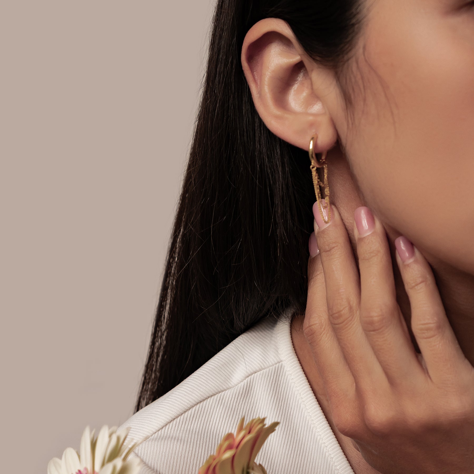 Créoles Blossom Cascade Argent Sterling