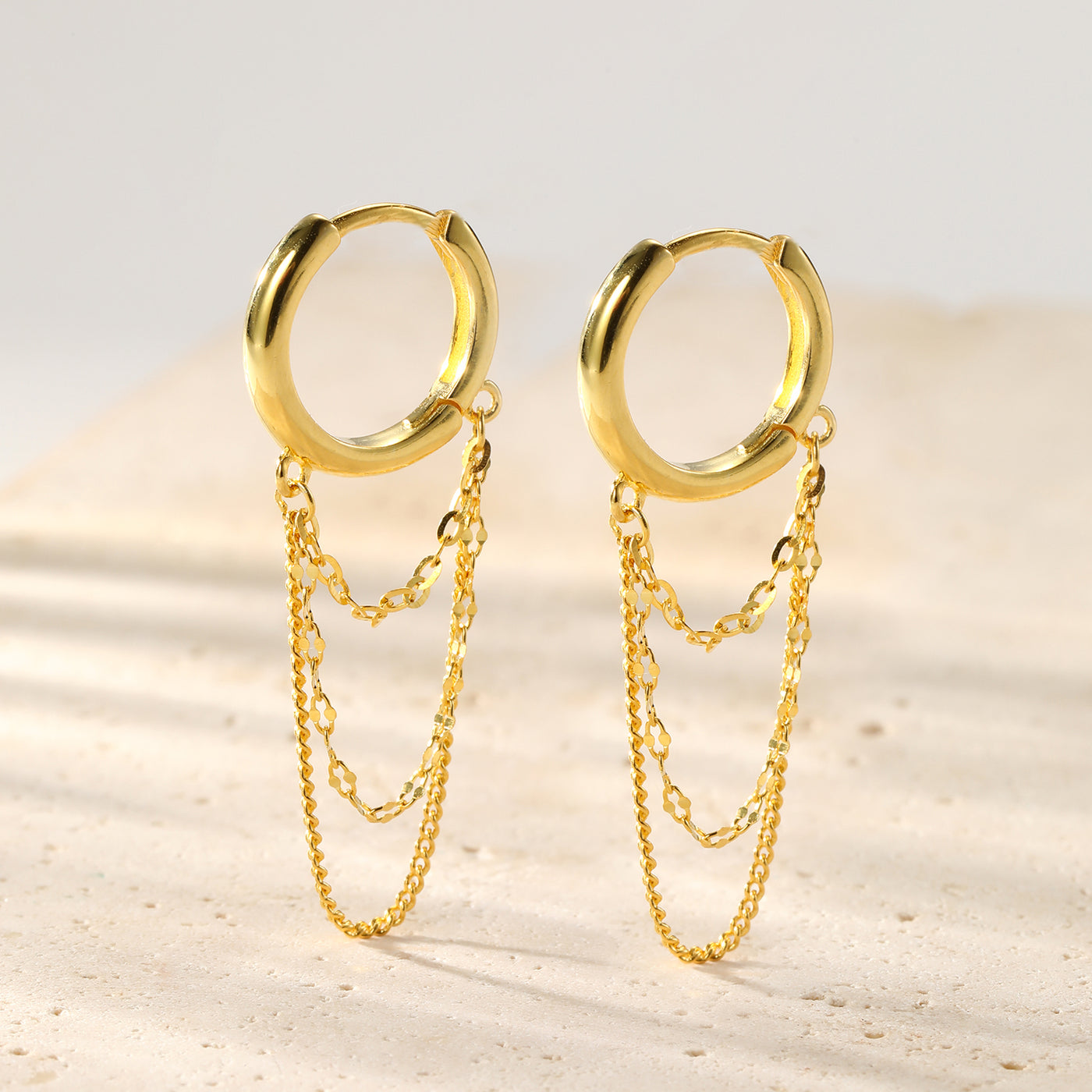 Kaskaden-Blüten-Creolen – Sterling Silber