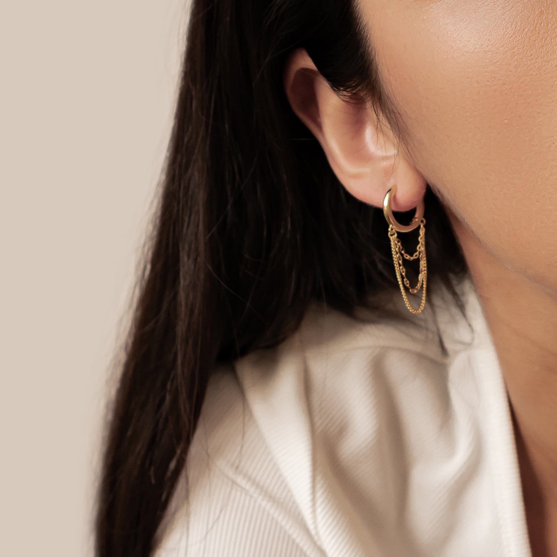 Kaskaden-Blüten-Creolen – Sterling Silber