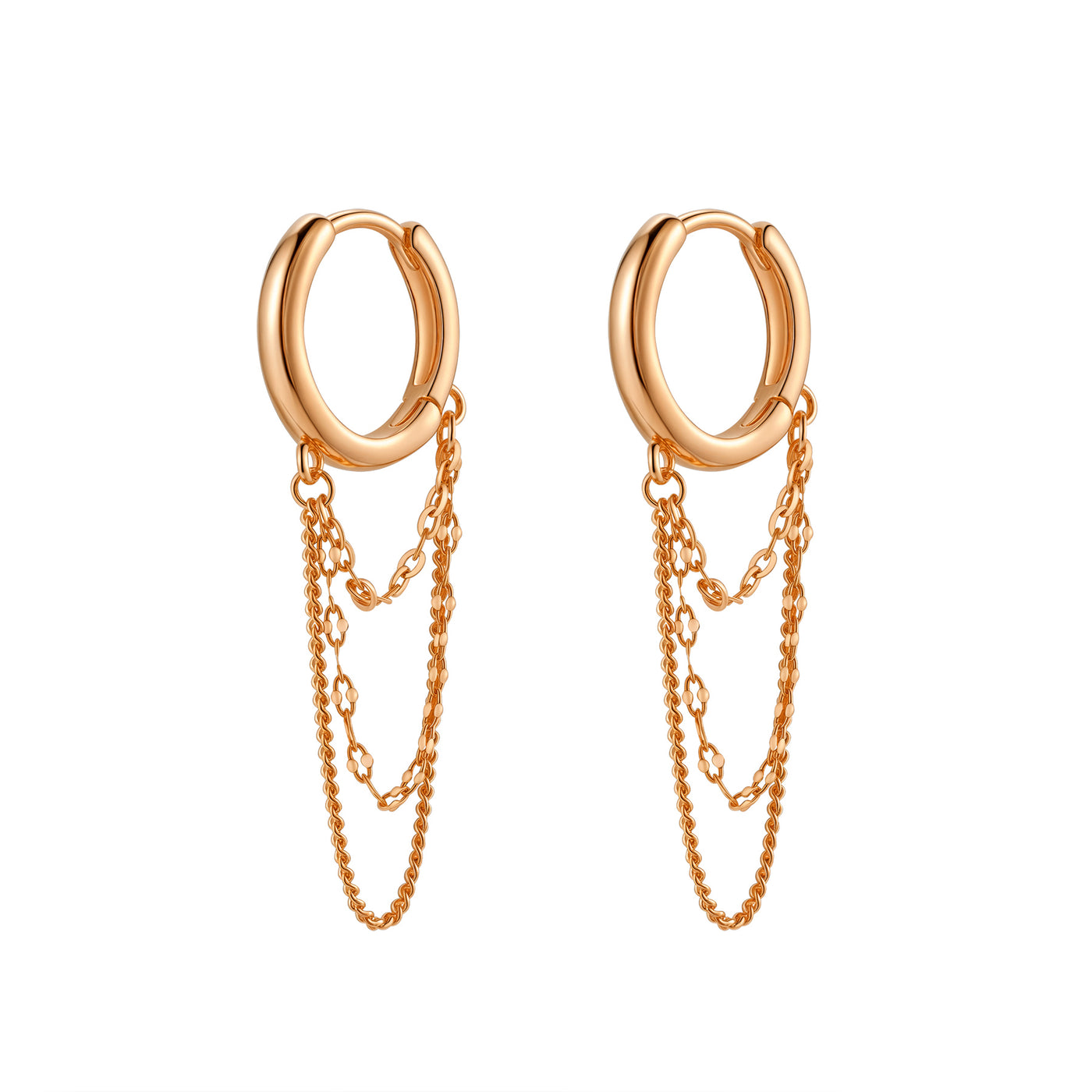 Kaskaden-Blüten-Creolen – Sterling Silber